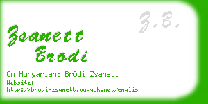 zsanett brodi business card