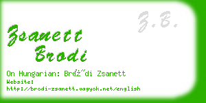 zsanett brodi business card